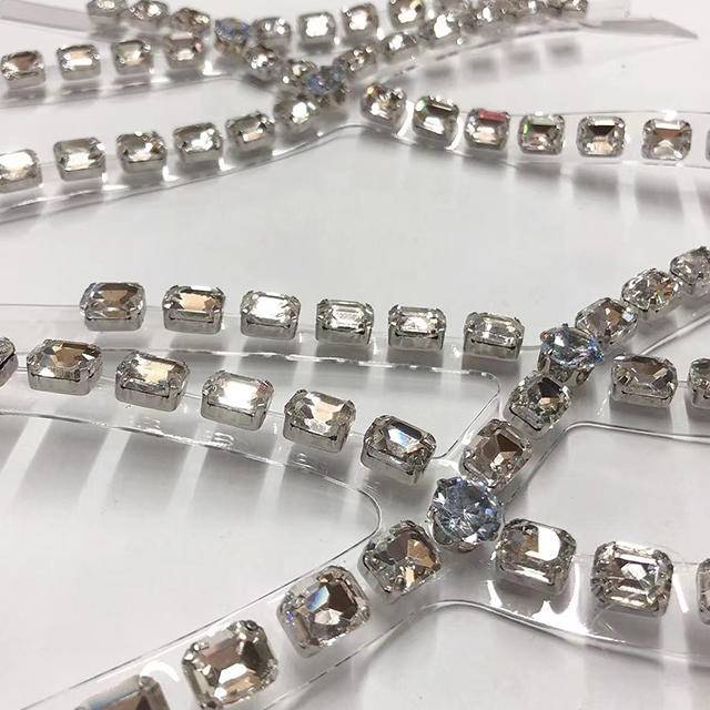 High Heels Sandals Decoration Lady Shoes Vamp Accessories Transparent I-shaped Rhinestone Upper - Image 6