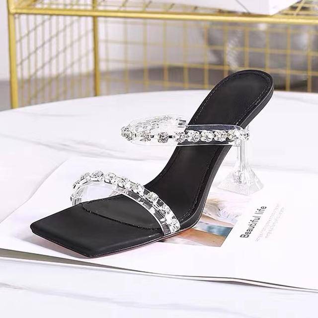 Women's Sandals Slippers Shoe Uppers Glass Sparkling Diamond Rhinestone Hot Stamping - Image 8