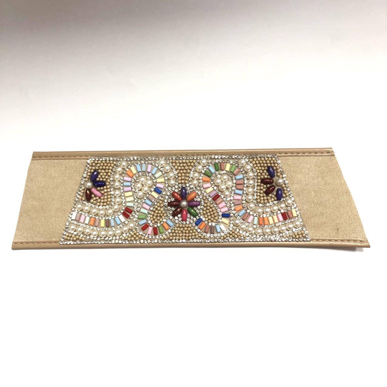 Sandals with Hot Stamping and Diamond Inlaid Upper Semi-finished Ethnic Style Wholesale - Image 3