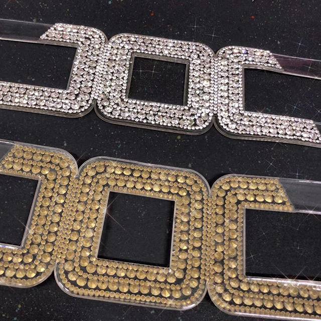 New Arrivals Rhinestone Shoes Upper Trimming Welt Ornament Vamp for Shoes Upper Lady Sandals - Image 4