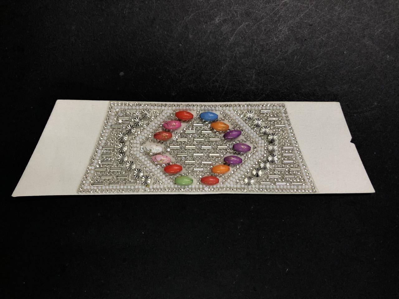 Bohemian ethnic style rhinestone-embellished shoes upper semi-finished one-strap sandals with rhinestone beads - Image 3