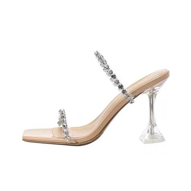 Women's Sandals Slippers Shoe Uppers Glass Sparkling Diamond Rhinestone Hot Stamping - Image 7