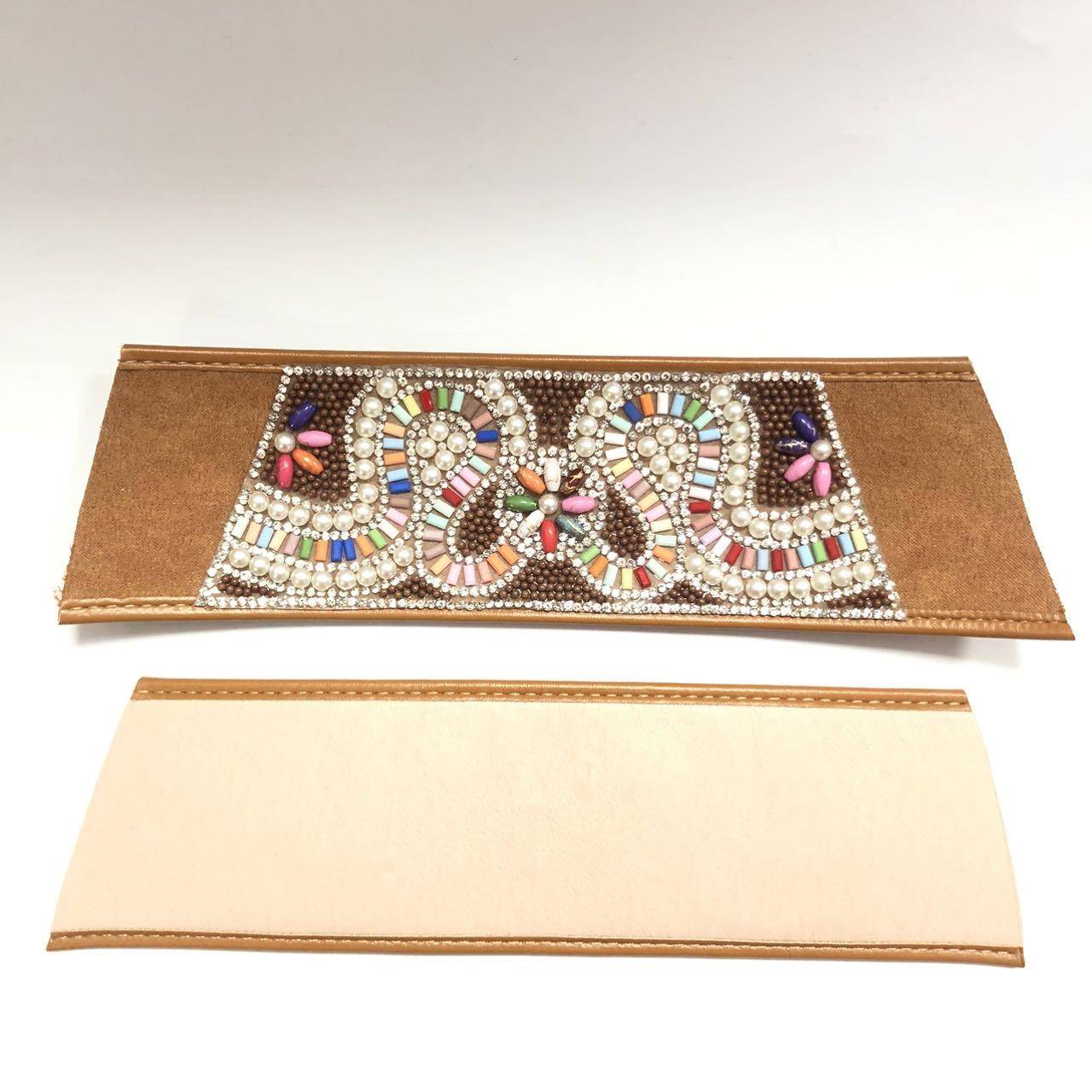 Sandals with Hot Stamping and Diamond Inlaid Upper Semi-finished Ethnic Style Wholesale - Image 2