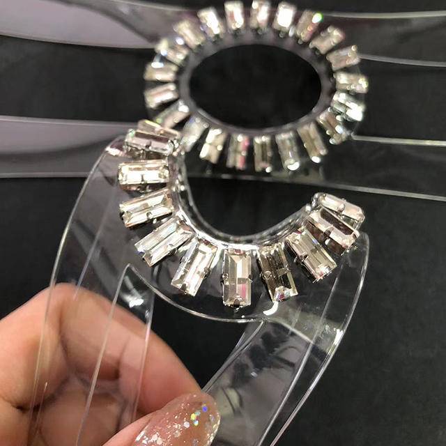 Sandal Decoration Rhinestone Glass Upper High Heel Accessories Transparent Tpu Shoe Materials Factory Direct Sales - Image 2