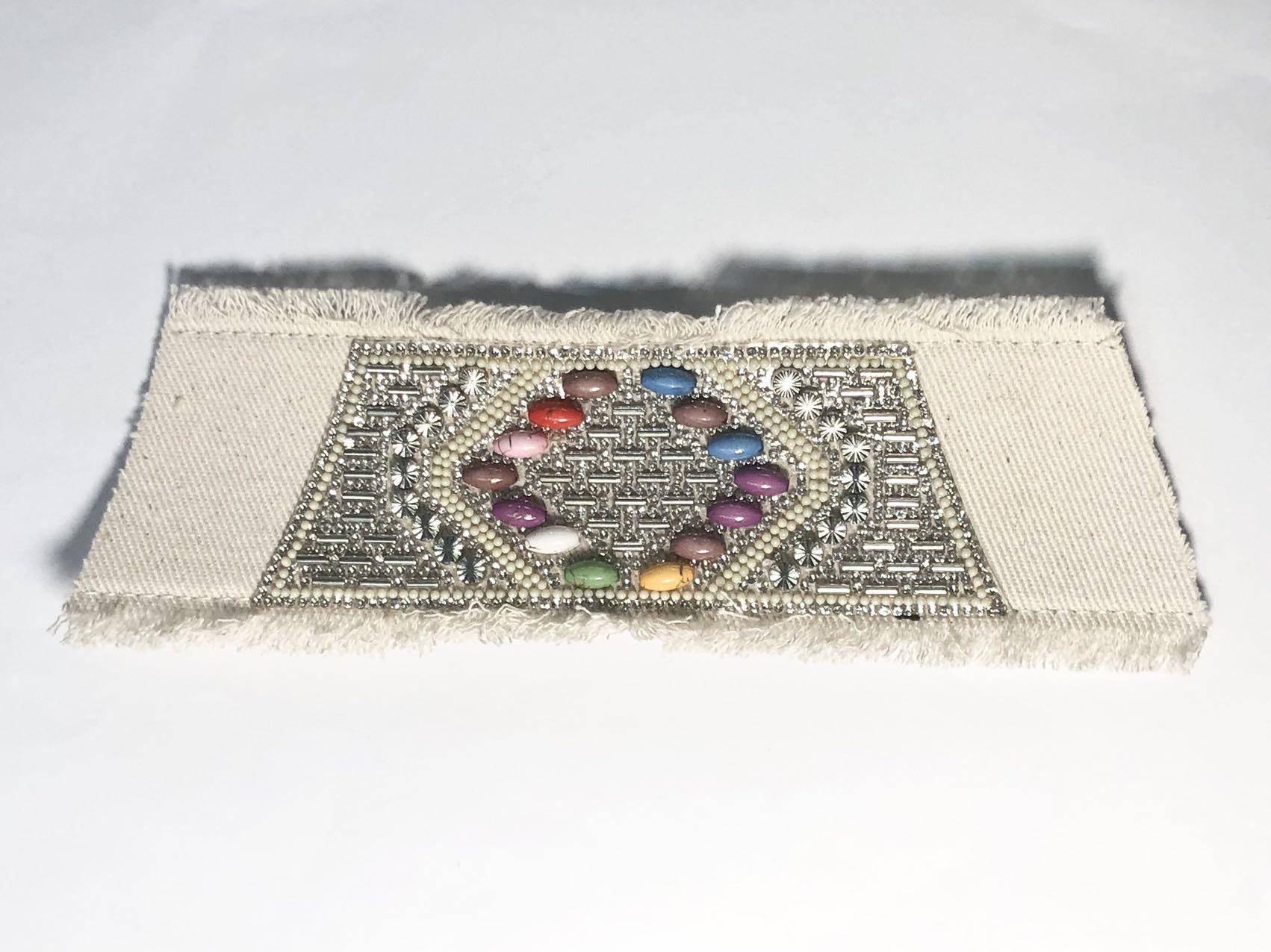 Fashionable Wholesale Woven Crystal and Pearl Shoe Uppers for Sandal Accessories - Image 2