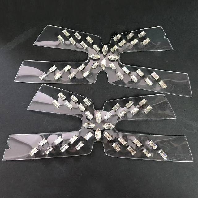 Rhinestone Glass TPU Nailed Shoe Upper Slippers and High Heels Shoe Ornament Shoe Materials Accessories - Image 3