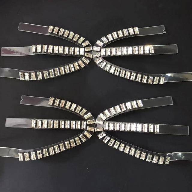 Sandals Shoes Flower Shoe Material Transparent Tpu Rhinestone Upper High Heel Decoration Accessory Factory Direct Sales - Image 2