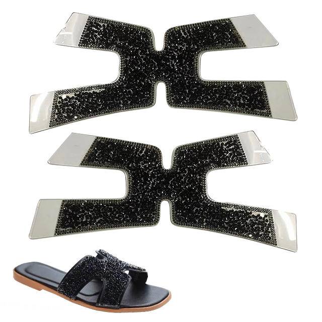 Rhinestone Glass TPU Nailed Shoe Upper Slippers and High Heels Shoe Ornament Shoe Materials Accessories