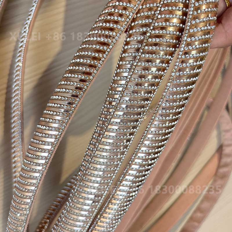 Double Row Flat Hotfix Rhinestone Strip – Crystal Trim for Shoes, Bags & DIY Wholesale - Image 2