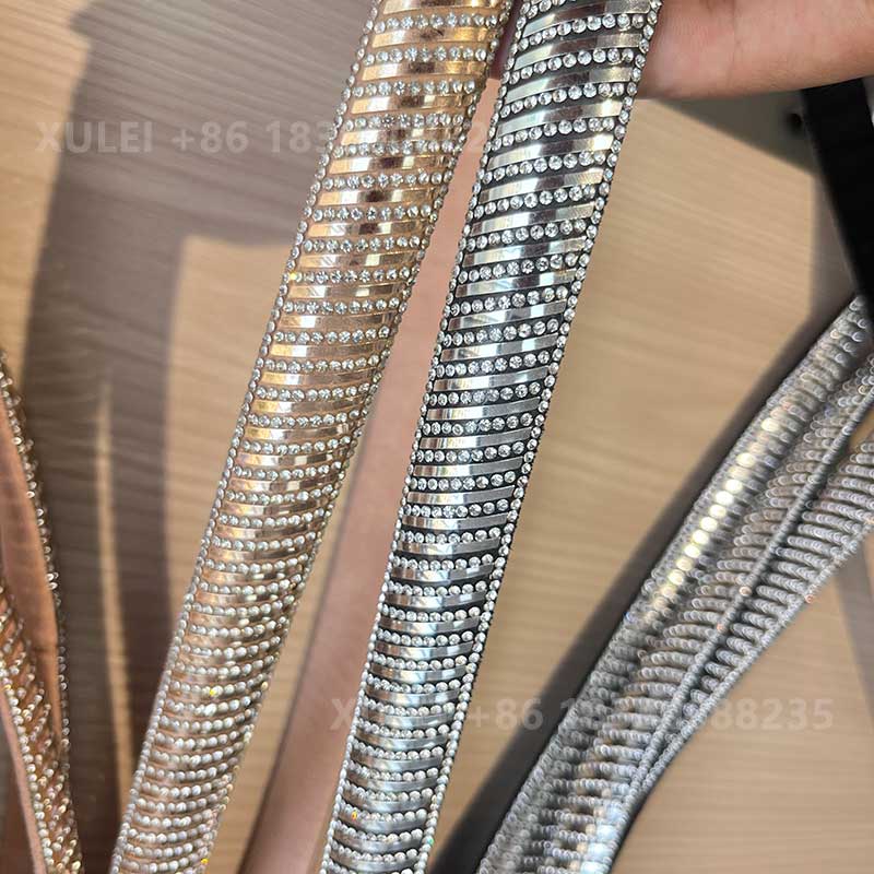 Double Row Flat Hotfix Rhinestone Strip – Crystal Trim for Shoes, Bags & DIY Wholesale