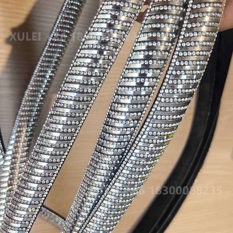 Double Row Flat Hotfix Rhinestone Strip – Crystal Trim for Shoes, Bags & DIY Wholesale - Image 3