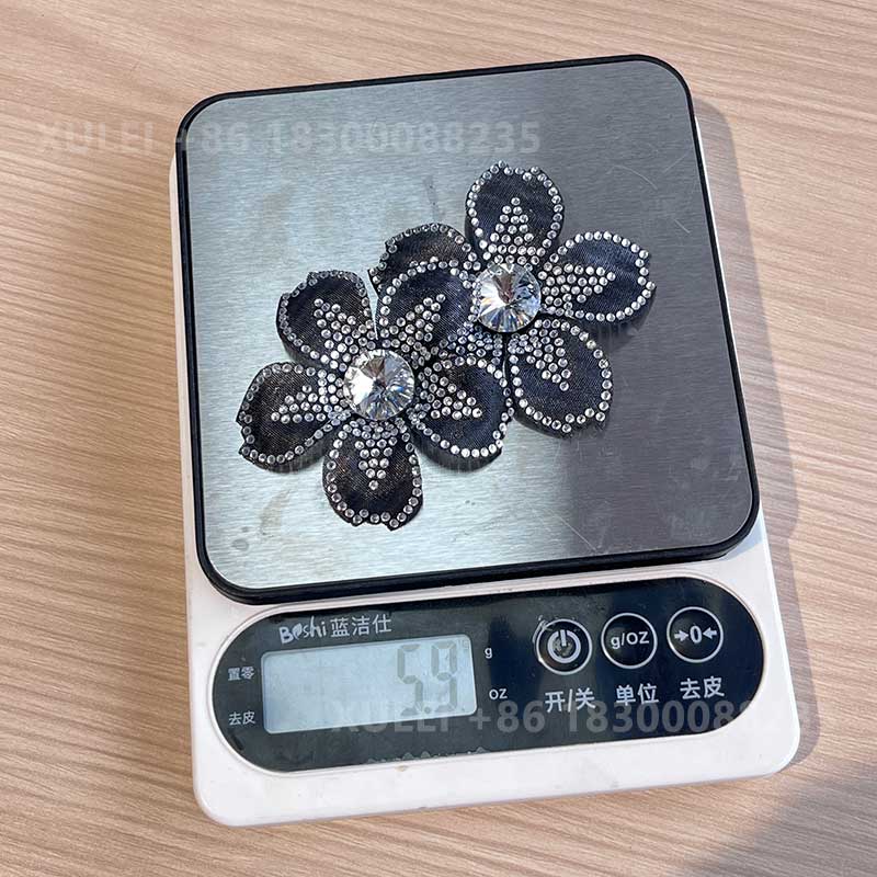 Sparkly Fabric Flower Shoe Clip – Removable Crystal 5-Petal Decor for Bridal Heels & Sandals - Image 7