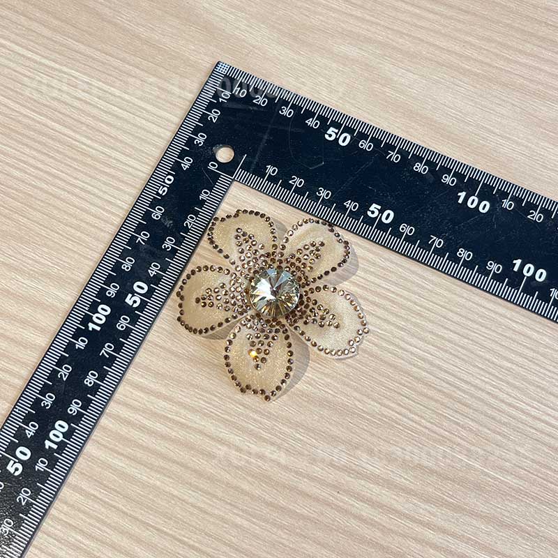 Sparkly Fabric Flower Shoe Clip – Removable Crystal 5-Petal Decor for Bridal Heels & Sandals - Image 8