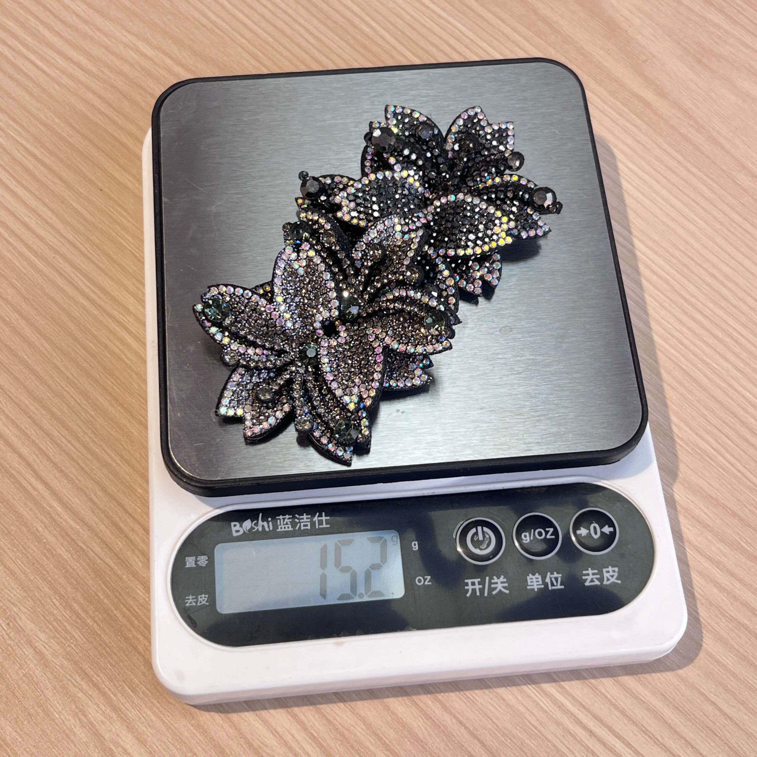 Multilayer Iridescent Rhinestone Flower Patch – 2-in-1 Iron-on Sew-on Applique Wholesale - Image 8