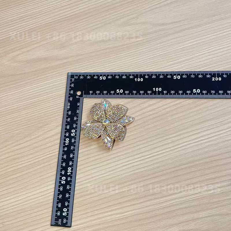 Custom 4-Petal Flower Rhinestone Patch – Sparkly Shoe Embellishment Trim Factory - Image 6