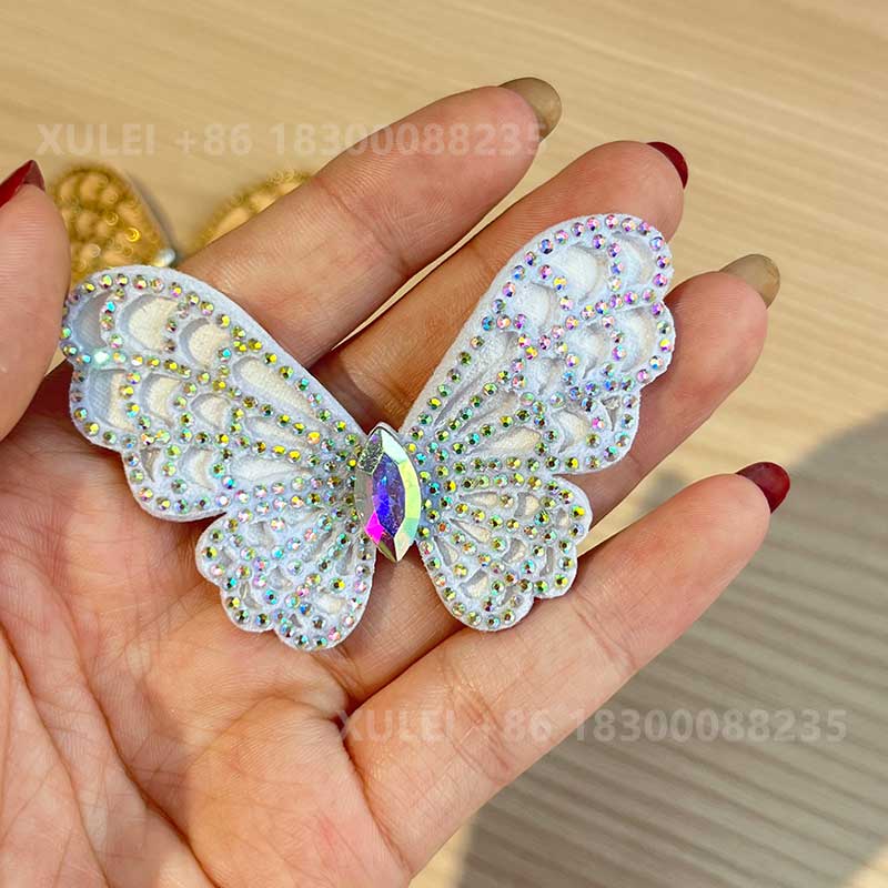 Sparkly Butterfly Rhinestone Patch – Removable Crystal Shoe Decor for Heels & Bags DIY - Image 4
