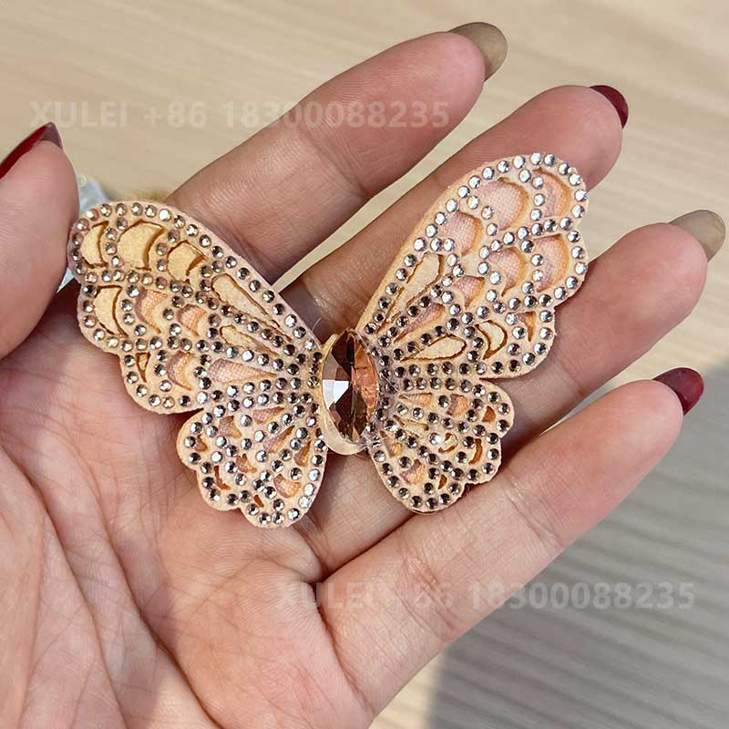Sparkly Butterfly Rhinestone Patch – Removable Crystal Shoe Decor for Heels & Bags DIY - Image 3