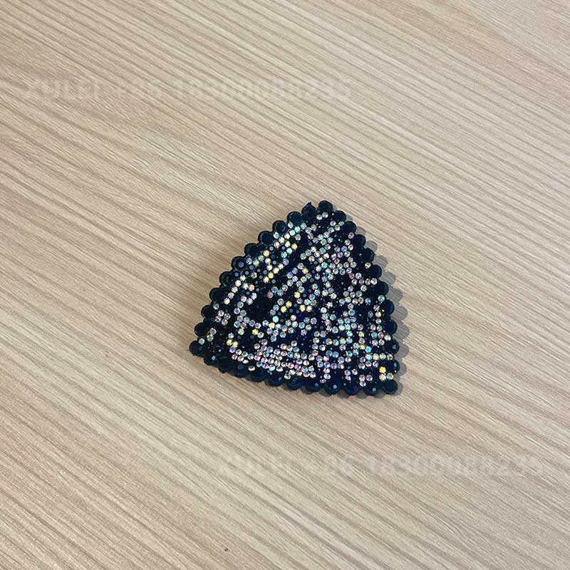 Triangle Full Rhinestone Hotfix Patch – Crystal Geometric Iron-on Applique Trim Wholesale - Image 2