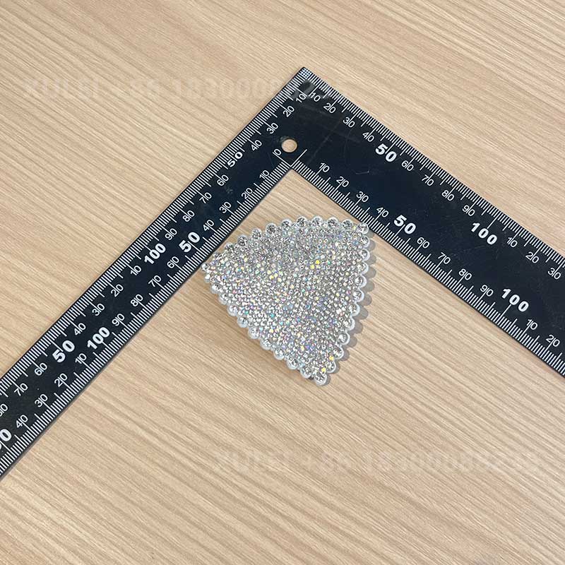 Triangle Full Rhinestone Hotfix Patch – Crystal Geometric Iron-on Applique Trim Wholesale - Image 6