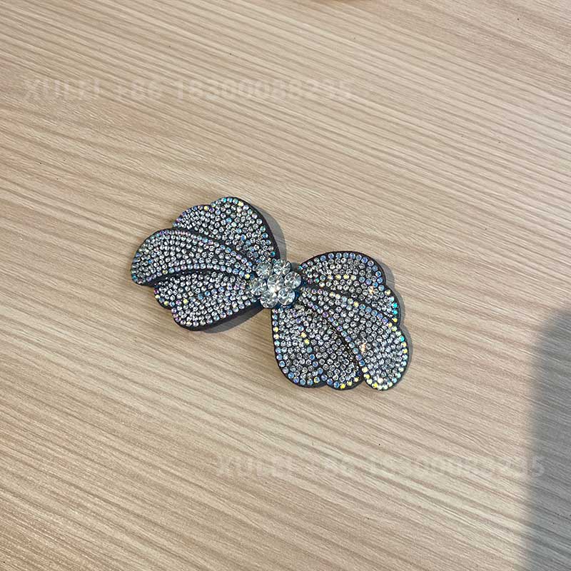 Fan-Shape Wing Bow Full Rhinestone Hotfix Patch Shoe Clip – Crystal Wing Bow Shoe Decoration Wholesale - Image 5