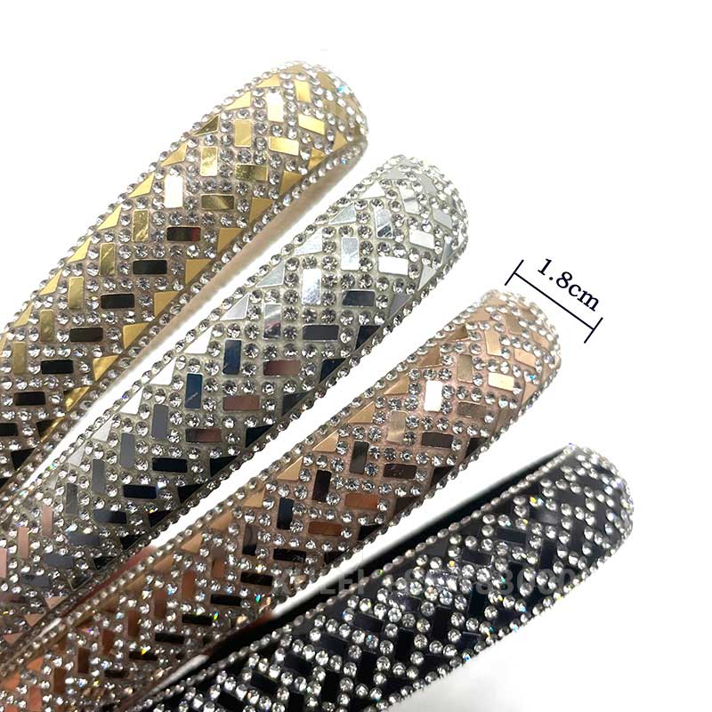 Square Mix Rhinestone Hotfix Strip – for Heels, Sandals, Apparel & Bags Wholesale