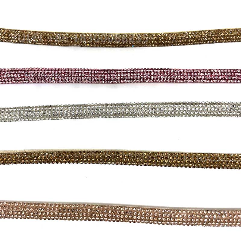 Multi-Row Colorful Rhinestone Hotfix Strip – for Heels, Sandals, Apparel & Bags Wholesale