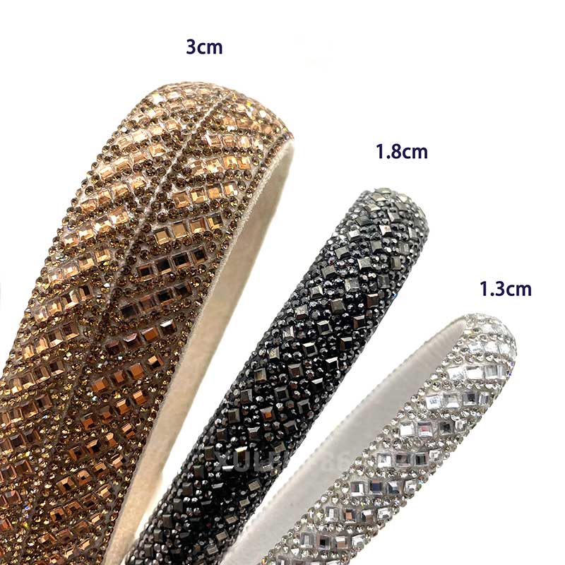 Square Rhinestone Hotfix Self-Adhesive Trim – Sparkly Diamond Tape for Shoes, Bags & DIY Wholesale