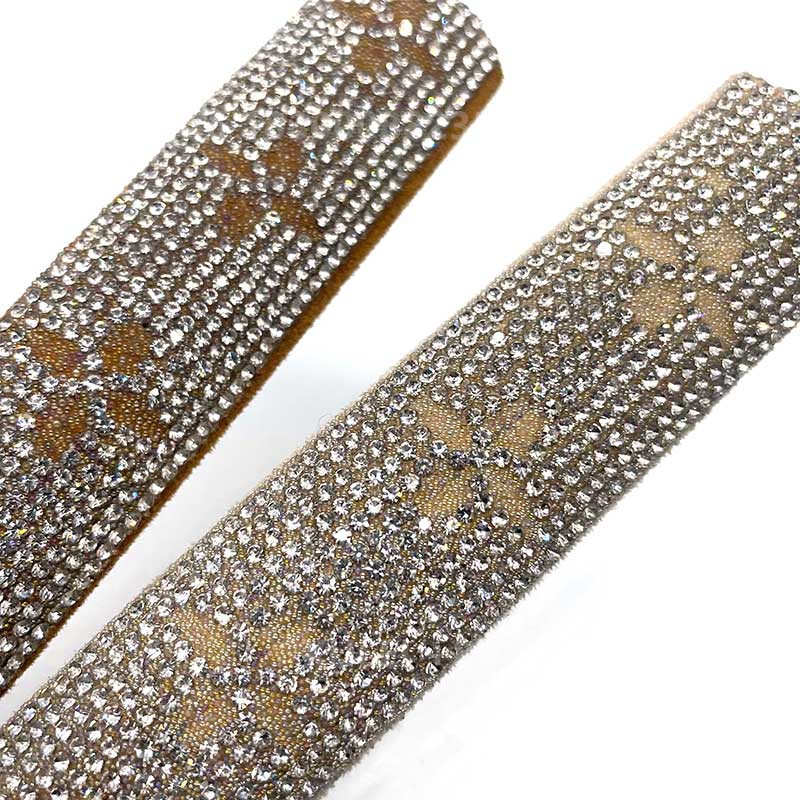 Four-Leaf Clover Rhinestone Hotfix Tape – Self-Adhesive Trim for Heels, Sandals & Bags Wholesale - Image 3