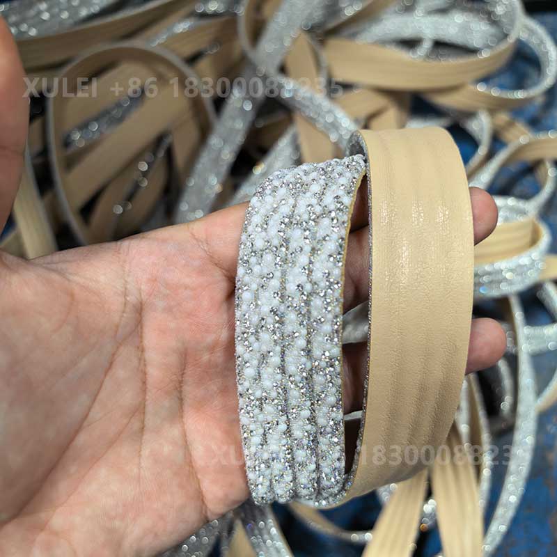 Pearl Rhinestone Hotfix Trim – Crystal Pearl Strip for Shoes, Bags & DIY Crafts Wholesale - Image 6