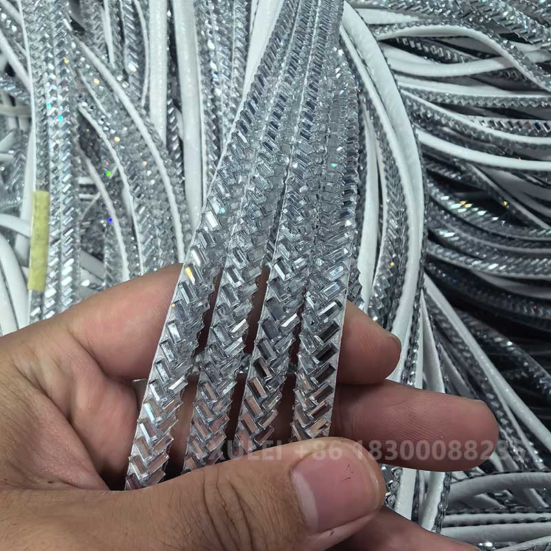 Marquise & Square Rhinestone Hotfix Trim – Crystal Diamond Strip for Shoes, Bags & DIY Wholesale - Image 3