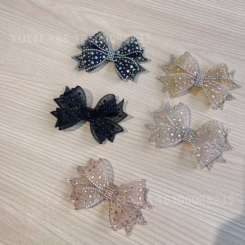 Mesh Rhinestone Bow Shoe Clip – Crystal Lace Bow Shoe Decoration for Wedding Heels Wholesale