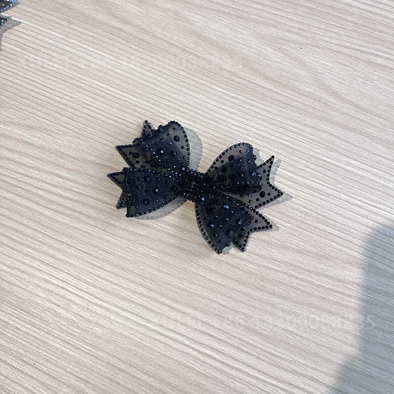 Mesh Rhinestone Bow Shoe Clip – Crystal Lace Bow Shoe Decoration for Wedding Heels Wholesale - Image 4