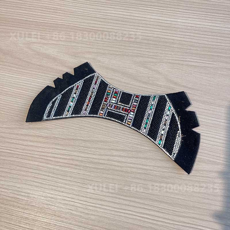 Ethnic Geometric Stripe Shoe Upper – Boho Semi-Finished Vamp for Sandals Heels Wholesale - Image 2