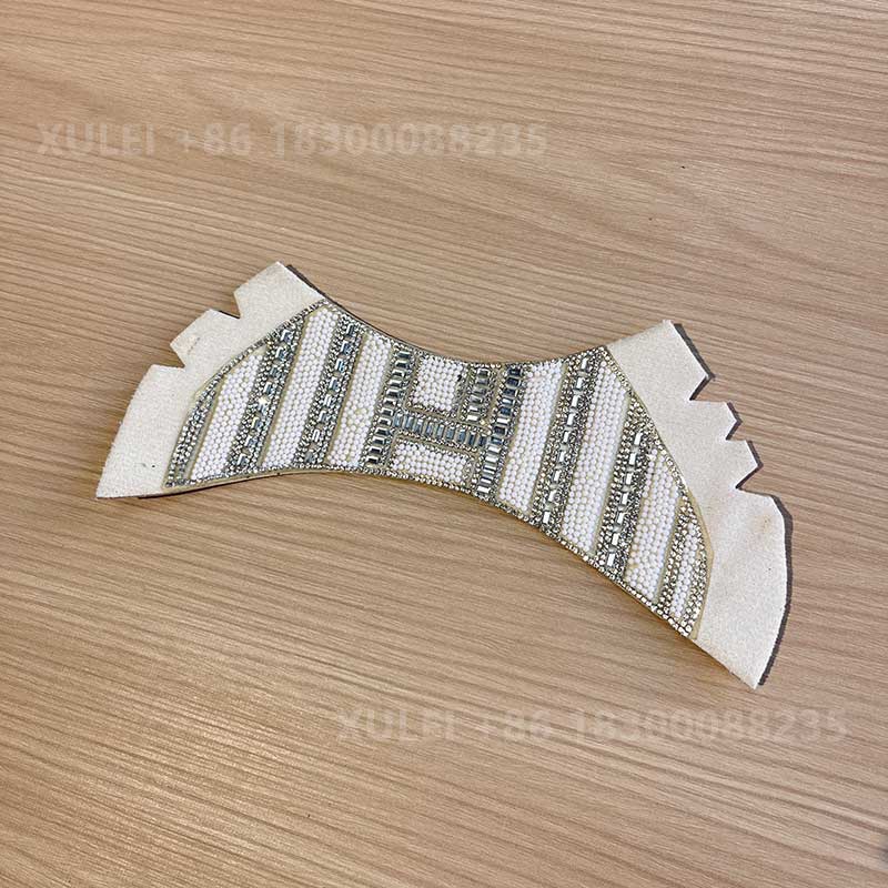 Ethnic Geometric Stripe Shoe Upper – Boho Semi-Finished Vamp for Sandals Heels Wholesale - Image 3