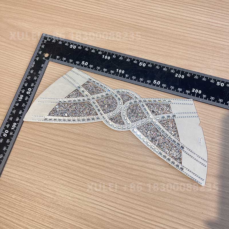 Knotted Mesh Floral Leaf Shoe Upper – 3D Tulle Semi-Finished Vamp for Wedding Heels Wholesale - Image 5