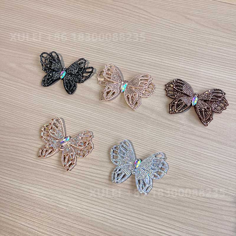 Hollow Out Butterfly Rhinestone Shoe Clip – for Heels, Sandals, Apparel & Bags, Size Options