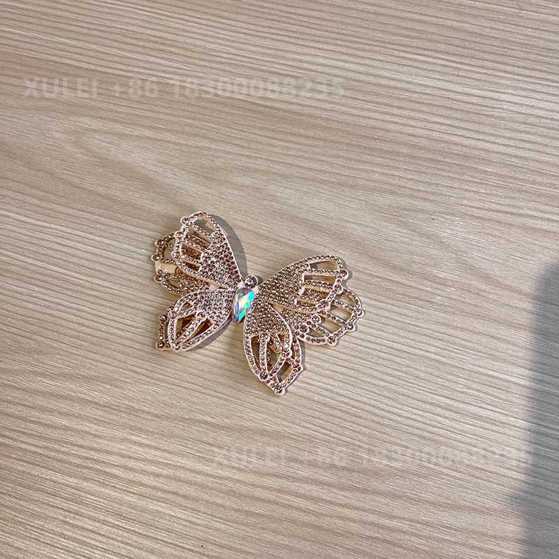 Hollow Out Butterfly Rhinestone Shoe Clip – for Heels, Sandals, Apparel & Bags, Size Options - Image 3