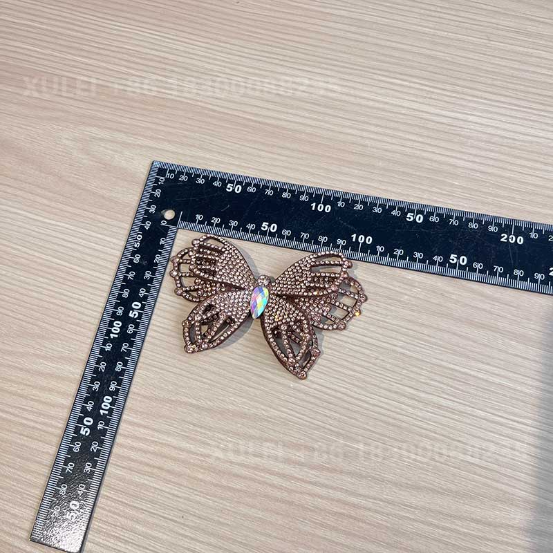 Hollow Out Butterfly Rhinestone Shoe Clip – for Heels, Sandals, Apparel & Bags, Size Options - Image 5