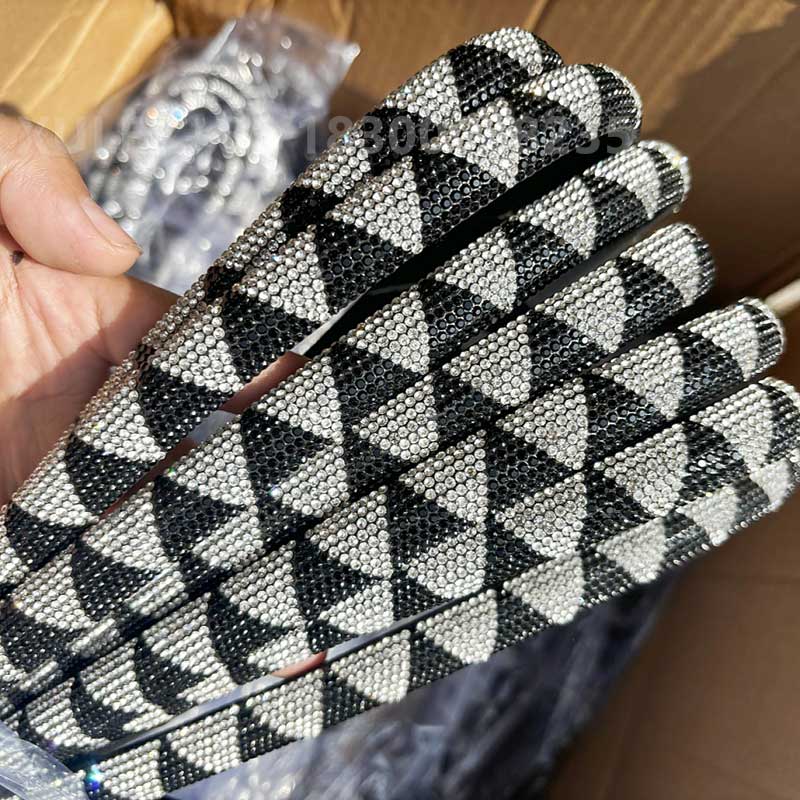 Triangle Pattern Hotfix Self-Adhesive Rhinestone Strip – for Heels, Sandals & Bags Wholesale - Image 2