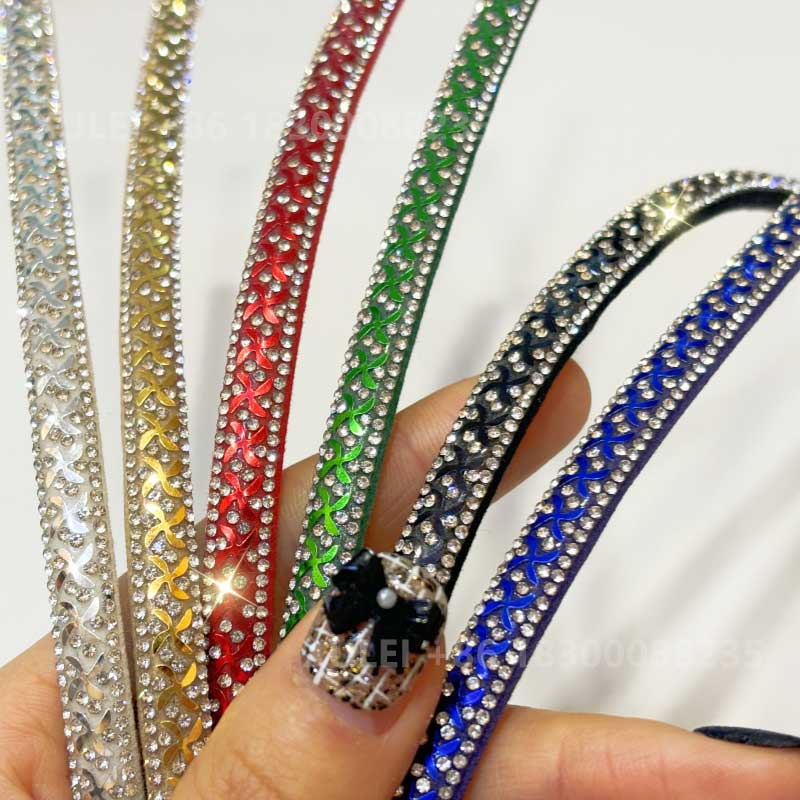 X-Pattern Wrapped Tube Hotfix Rhinestone Rope – for Heels, Sandals & Bags Wholesale - Image 3