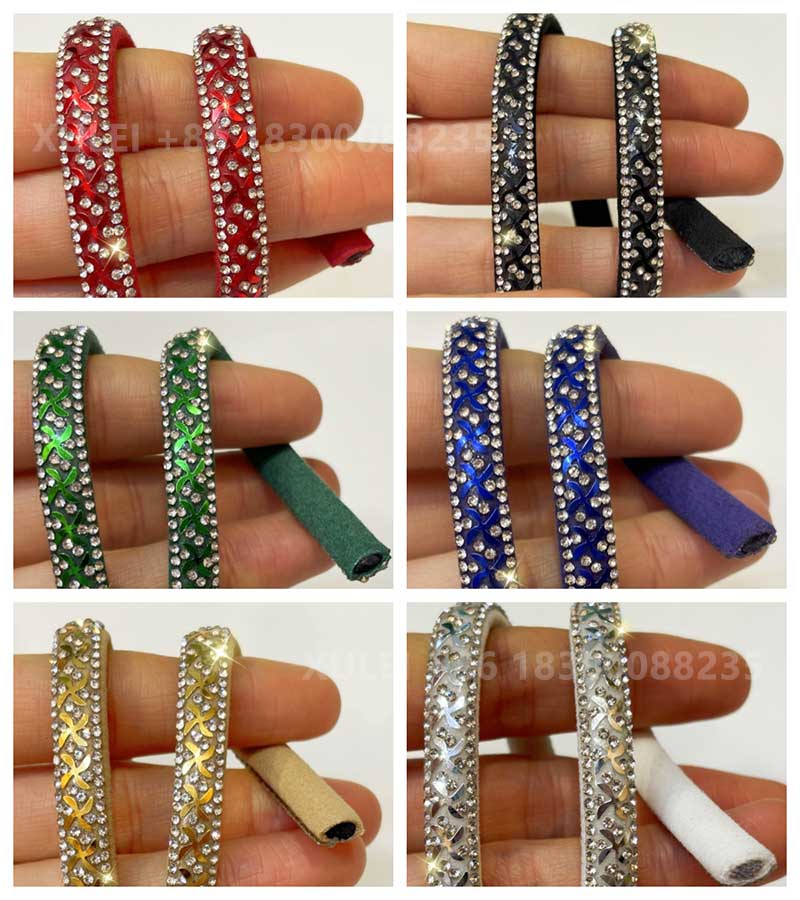 X-Pattern Wrapped Tube Hotfix Rhinestone Rope – for Heels, Sandals & Bags Wholesale