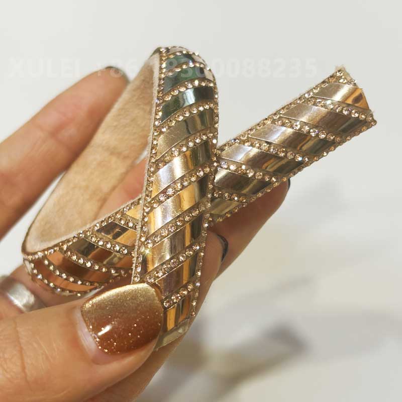 Printed Hotfix Rhinestone Round Tube Rope – Patterned Crystal Cord for Heels, Sandals & Bags Wholesale - Image 4