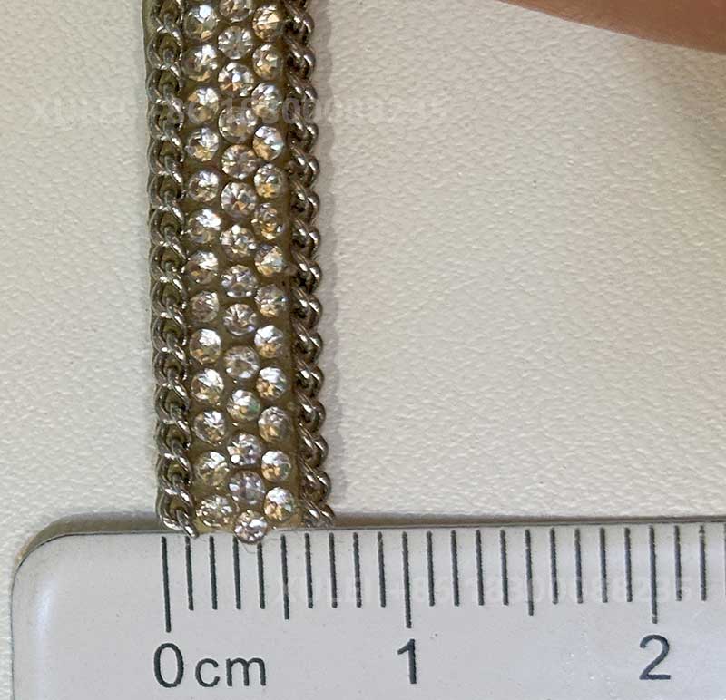 Double-Edge Chain-Trimmed Round Tube Rhinestone Rope – for Heels, Sandals & Bags Wholesale - Image 5