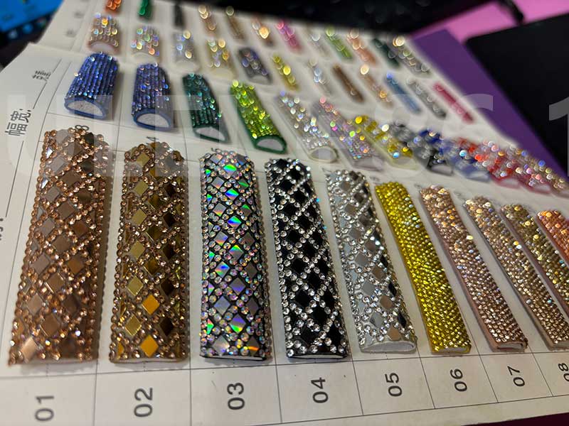 Double-Edge Chain-Trimmed Round Tube Rhinestone Rope – for Heels, Sandals & Bags Wholesale - Image 3