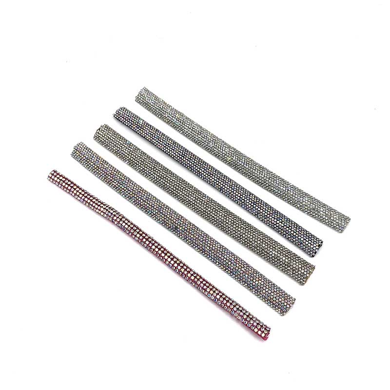 Silver White Black Full Rhinestone Hotfix Strip – for Heels, Sandals, Apparel & Bags Wholesale - Image 5