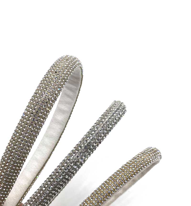 Silver White Black Full Rhinestone Hotfix Strip – for Heels, Sandals, Apparel & Bags Wholesale - Image 3