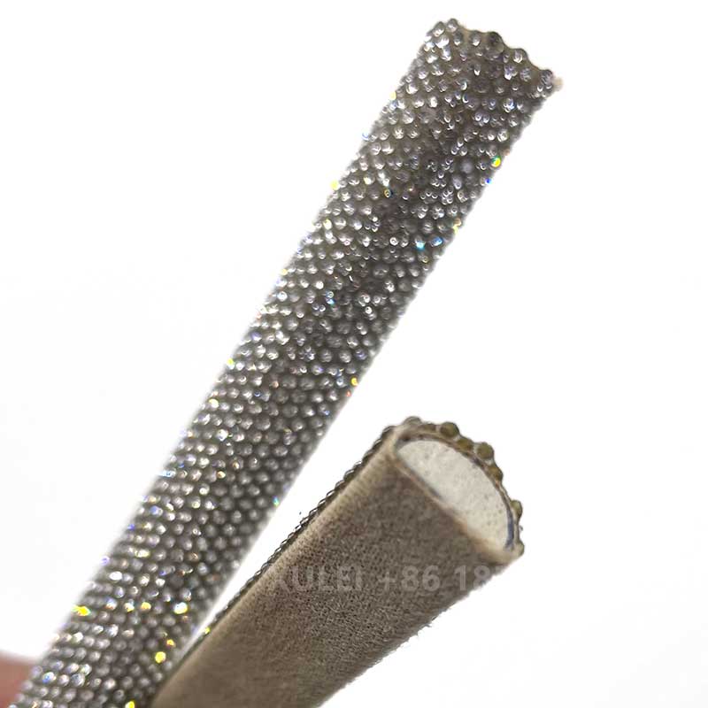 Silver White Black Full Rhinestone Hotfix Strip – for Heels, Sandals, Apparel & Bags Wholesale - Image 2