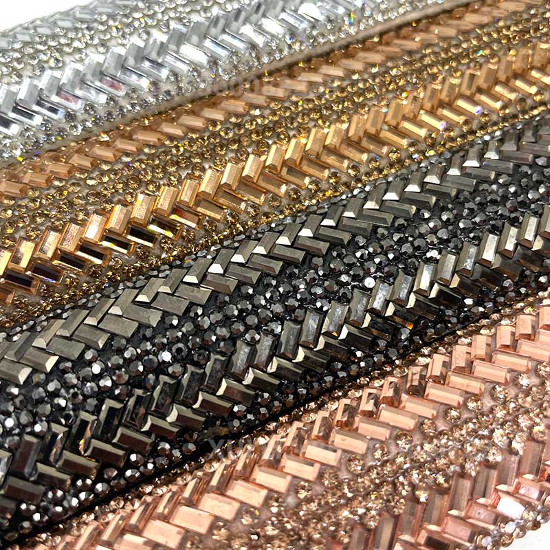 Herringbone Rhinestone Hotfix Strip – for Heels, Sandals, Apparel & Bags Wholesale - Image 6
