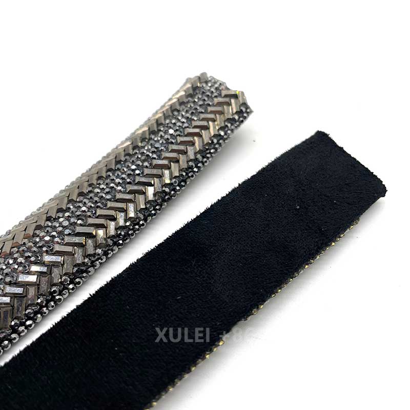 Herringbone Rhinestone Hotfix Strip – for Heels, Sandals, Apparel & Bags Wholesale - Image 2
