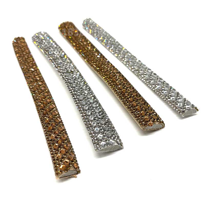 Multi-Color Multi-Style Gold Square Rhinestone Self-Adhesive Strip – for Heels & Bags Wholesale - Image 5